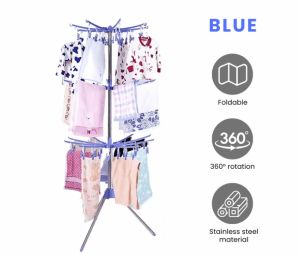 <𝙇𝙖𝙯𝙎𝙜𝙈𝙖𝙡𝙡> Homeium 3 Tier Foldable Clothes Hanging And Drying Rack