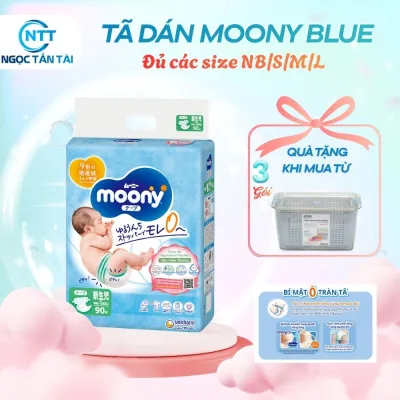 Tã dán cao cấp Moony Blue NB90/S70/M56/L54