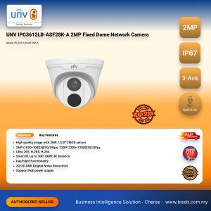 UNV IPC3612LB-ASF28K-A 2MP Fixed Dome Network Camera