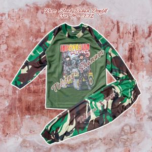 Baju Stelan Training anak / kaos Tentara anak Stelan / Kaos loreng anak tangan panjang / Baju Loreng anak