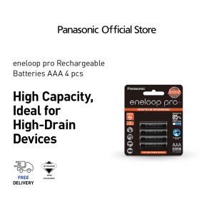 PANASONIC Eneloop Pro AAA Size 4PCS PACK BK-4HCCE/4BT-EC Rechargeable High Capacity Long Life Fully Charged Bateri 电池 Energy Department