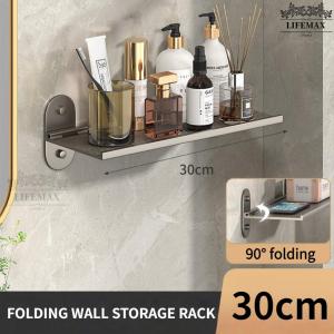 [SG Seller]Bathroom Storage Rack Single Shelf No-Drill Wall-Mounted Bathroom Shelf