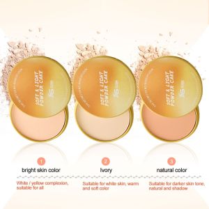 Ashley Shine Face Powder Full Coverage Flawless Oil Control Beauty Make Up Nature Powder 20g (Yellow) AS8144