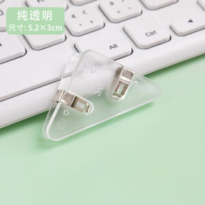Corner Clip 彩色边角夹 Klip Sudut Kertas Telus Pelindung Sudut Nota Triangle Paper Clip Transparent Stationery Student Anti-Rolling Edge