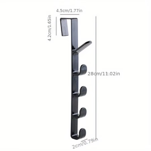 （Ready Stock）3PCS Bedroom Door Hanger Clothes Hanging Rack Over The Door Plastic Home Storage Organization Hooks Purse Holder For Bags Rails/Penyangkut Belakang Pintu 5 Cangkuk Jimat Ruang Untuk Baju Beg Dan Tuala