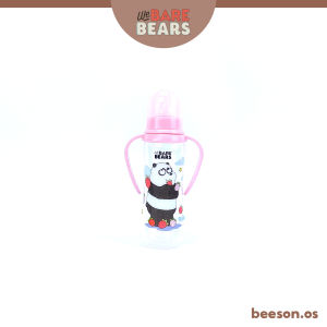 We Bare Bears 8oz/250ml Botol Susu Bayi / Standard Slim Neck Baby Feeding Milk Bottle With Handle BPA Free 30424 WBB