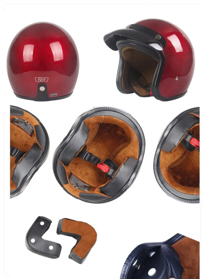 Cổ Điển Mũ bảo hiểm xe máy Moto De Capacete Đường Phố Casco Kask