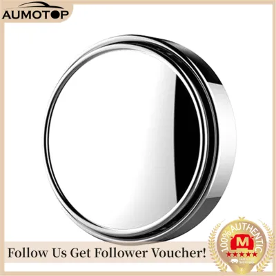 【COD/Ready】1PC Car Mini Round Mirror Blind Spot Auxiliary Rearview Mirrors 360° Rotation Wide Angle Convex Mirror