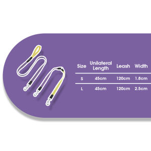 HamshMoc Pet Double Head Lead And Rope No Tangle Stainless Steel Ring Reinforced Outdoor