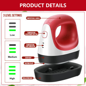 Digiprints PH - Mini Heat Press Machine 11.5 cm x 11.5 cm x 6.5 cm (Heat Press and Iron Machine) RED EP-01 17.7x9.8cm