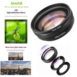 4K HD 18mm Wide Angle  with 10x Macro Adapter Ring Kit for Sony ZV1 RX100 VII VA ZV-1 Canon Powershot G5X G7X IIII