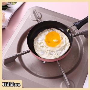 [Hilldora] Mini Frying Pan Stainless Steel Prevent Stick Induction Pot Round Breakfast Small Fry Egg Pan With Long Handle Kitchen Gadgets