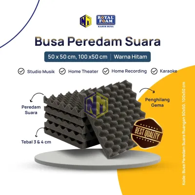 Busa Telur Peredam Suara - Egg Foam - Peredam Suara Tebal 3 cm dan 4 cm Royal Foam