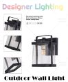 Designer Lighting [Outdoor Wall Lamp] Set with LED Bulb Modern Wall Light Weather Proof Garage Light Car Porch Light Lampu Dinding Stor Lampu Tembok (2351). 
