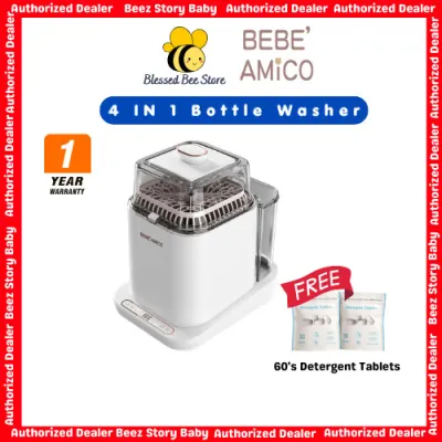 Bebe Amico Smart 4 in 1 Bottle Washer (Milk Bottle Washing Machine) Sterilizer Dryer Storage