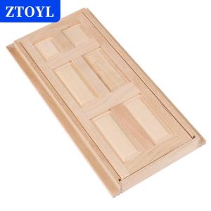 [COD] ZTOYL บ้านตุ๊กตา1 12จิ๋ว6แผงภายในประตูไม้อุปกรณ์เฟอร์นิเจอร์ DIY