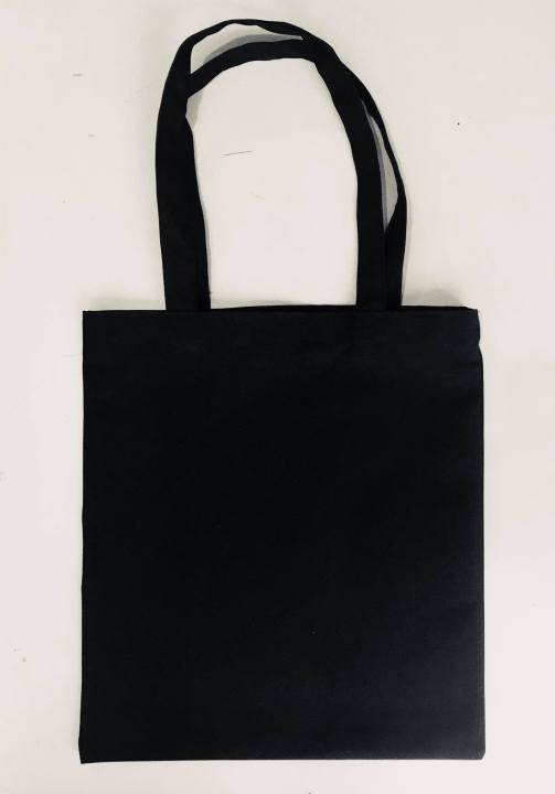 Plain black outlet tote bag