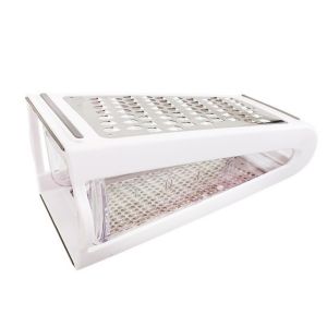 BAGUO(霸果) Multi-functional Stainless Steel Grater with Storage Container Double-Sided Cheese Grater Creative Slicer Manual Manual Grater Kitchen Use