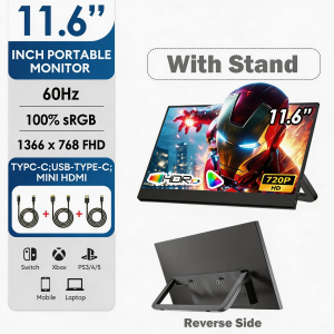 EXPOSE 16.1 inches 144Hz Portable Monitor Touchscreen for Laptop Extension 1080P FHD 103% sRGB IPS Portable Screen Monitor