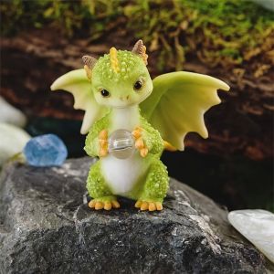 BABYBANG Handicraft Mini Cute Dragon Ornament Waterproof Statue Dinosaur Models Figurines Ornament Dragon Resin Sculpture Garden Succulents Crafts