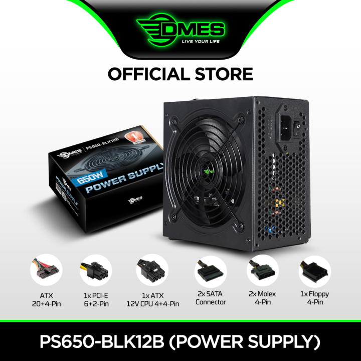 Dmes PS650BLK12B 650W Power Supply Desktop Power Supply PC Power