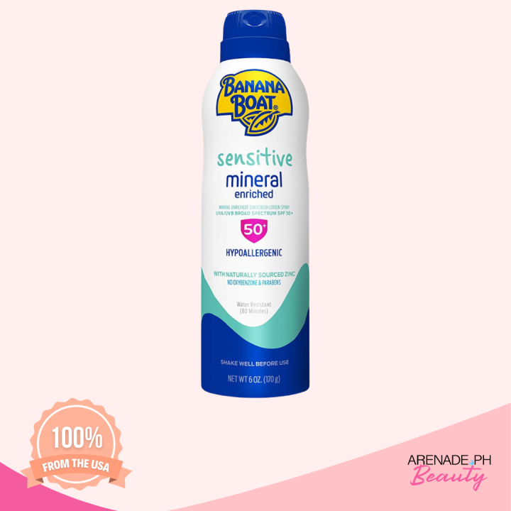 Banana Boat Sensitive Mineral Enriched Sunscreen SPF 50 Hypoallergenic