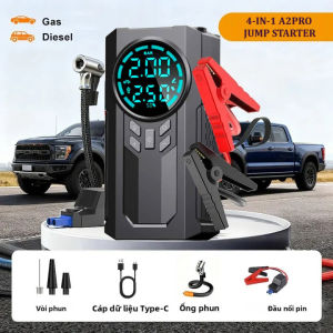 Bộ Kích Bình Ắcquy Khẩn Cấp Thế Hệ Mới 2026 H3-1PRO 12V 1000A Kiêm Bơm Lốp Xe 150Psi 10000 mAh Dùng Cho Xe 4C Đến 7C