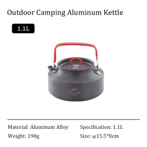 NatureHike Outdoor Cookware Kettle 1.1L/1.45L Camping Aluminum Alloy Tea Pot