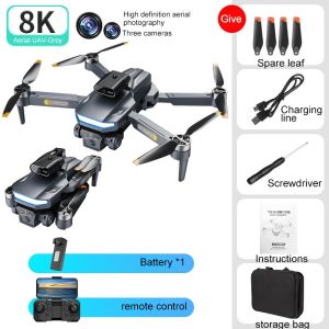 A15PRO Folding Unmanned Aerial Vehicle Inligent Obstacle Avoidance HD 8K Dual Camera RC Aircraft