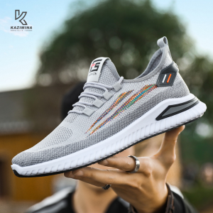 Sepatu Sneakers Pria Keren Import Premium Terbaru 2022 | GINO Q24 GREY