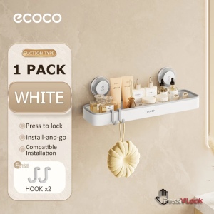 Ecoco Suction Cup Bathroom Organizer Rack Wall-mounted drainage baskets Kitchen Storage Rack