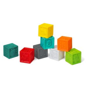 Infantino : Squeeze & Stack Block Set - 8 pcs - ชุดบล็อกบีบเรียงชั้น (8ชิ้น)