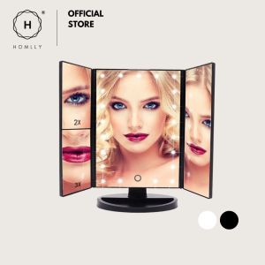 Homlly 3 side LED 1X 2X 3X Magnifying Mirror