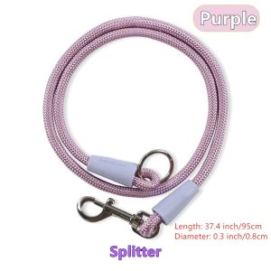 2 Way Dog Leash Nylon Pet Walking Leash 360 Swivel 2 Head Hands Free Dog Leash Durable 2 in 1 Rope