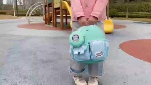 JNK #1003-5 Kindergarten Cute Two-Toned Canvas Backpack Pas Color Primary School Bag
