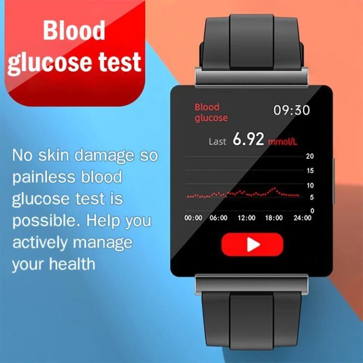 Blood Sugar Smart Watch Bp Heart Rate Non-Invasive Blood Sugar