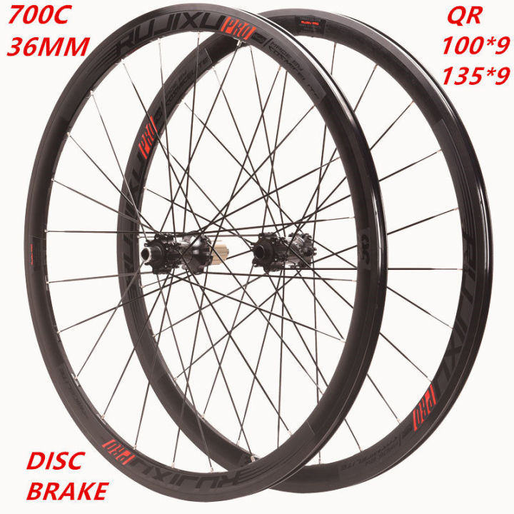 RUJIXU pro Alloy 700c Gravel Bike Road Bike Thru Axle TA /QR Clincher disc  wheelset Lazada PH