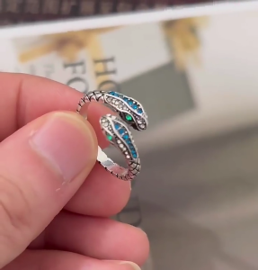 Vintage Snake Ring Alloy Open Rings Adjustable Animal Rings Punk Finger Ring Gifts for Boy Girls Women