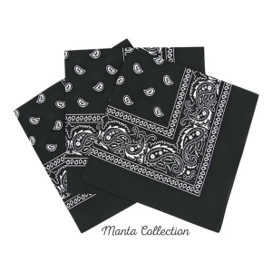 M.C - Masker - Slayer - Bandana - Penutup Mulut Berkendara - Bandana Motif Paisley - Slayer Motif Paisley - Scraft Multifungsi - Bandana Import Warna Hitam