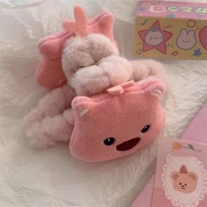 MYCOLOR Anime Loopy Hairpin Pink Little Beaver Cartoon Loopy Hair Rope Fashion Hair Ties Plush Doll Hair Claw Ladies
