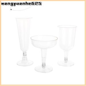 [WYH Store] COD 10Pcs Plastic Clear Champagne Cocktail Bar Cups Toasting Glasses Drinkware For Birthday Party Wedding Anniversary Festival