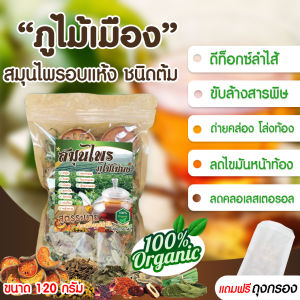 สมุนไพรต้มภูไม้เมือง สมุนไพร 10 ชนิด ดีท็อกซ์ลำไส้ ลดไขมันหน้าท้อง ริดสีดวงทวารหนัก บรรจุ 120 g.