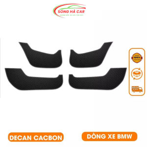 Bộ tấm Carbon dán Tapli cửa dòng xe BMW chống xước dễ lau (Tặng kèm bộ PPF 4 hộc tay nắm cửa)