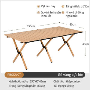 Bàn gấp gọn xếp gọn picnic du lịch gấp gọn bằng hợp kim nhôm cao cấp siêu nhẹ150kg Siêu chịu tải