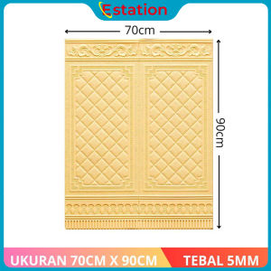 Estation - Wallpaper 3D FOAM / Wallfoam Dinding 3D Motif PINTU JATI 70X90 CM