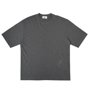 UNF爆款同款300克竹节棉短袖环保抑菌透气T恤男女纯色圆领潮牌tee