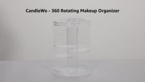 360 Rotating Makeup Organizer Large Capacity Cosmetics Organizer Beauty Organizer Clear Cosmetic Storage Display Case with 8 Layers and Detachable Shelves for Bedroom Dresser