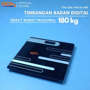Timbangan Digital 180 Kg Body Weight Scale Timbangan Dewasa Temperature Battery LCD new Version USB Bisa dicas