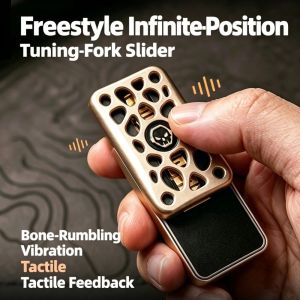 PENGY Zinc Alloy Fidget Toy Metal Hollow Out Push Slider Toy ic Unlimited Position Hand Tactile Slider Adult