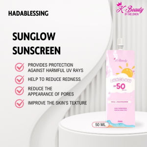 K-BEAUTY by Meldhen Sun Glow Sunscreen SPF50 PA++++ 50mL for Sun Protection CICA Niacinamide